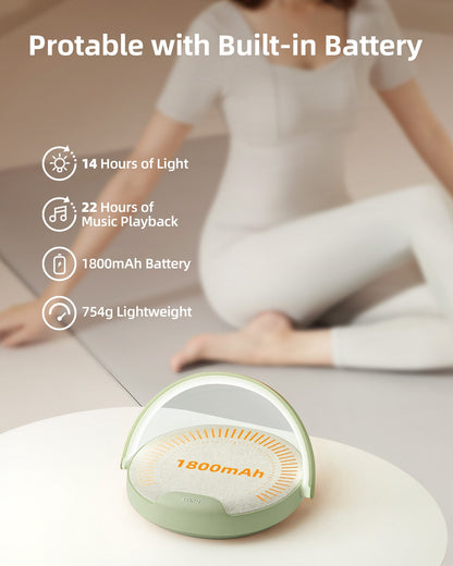 SPIRESHOP 4 in 1 Portable Bedside Lamp  Bluetooth Speaker