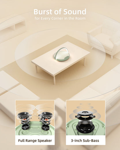 SPIRESHOP 4 in 1 Portable Bedside Lamp  Bluetooth Speaker