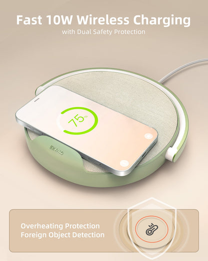SPIRESHOP 4 in 1 Portable Bedside Lamp  Bluetooth Speaker