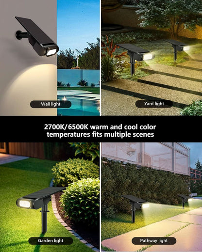 SPIRESHOP Color Changing Solar Spot Lights