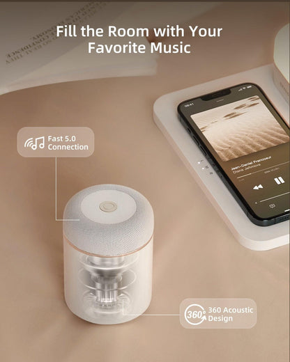 SPIRESHOP EzFlex E 3-in-1 gift box with Wireless Phone Charger & LED Night Light & Portable Speaker- White