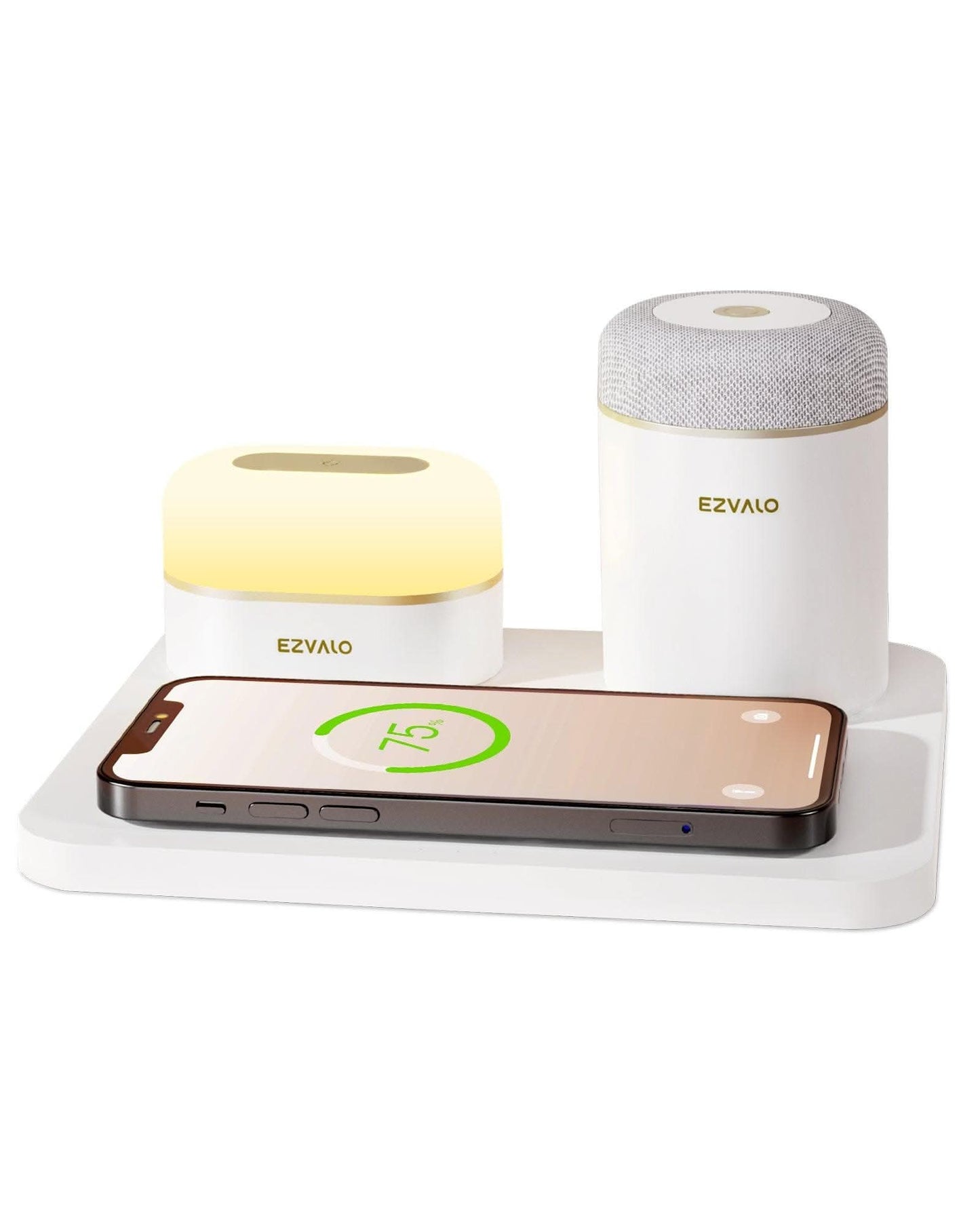 SPIRESHOP EzFlex E 3-in-1 gift box with Wireless Phone Charger & LED Night Light & Portable Speaker- White
