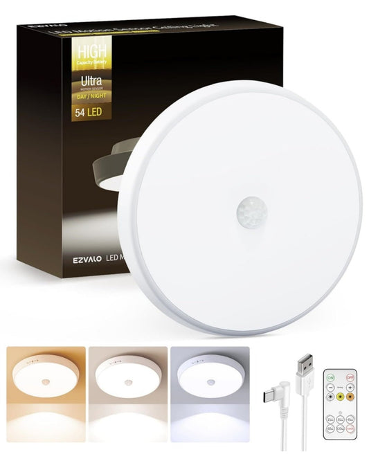 SPIRESHOP Rechargeable Ceiling Light Motion Sensored