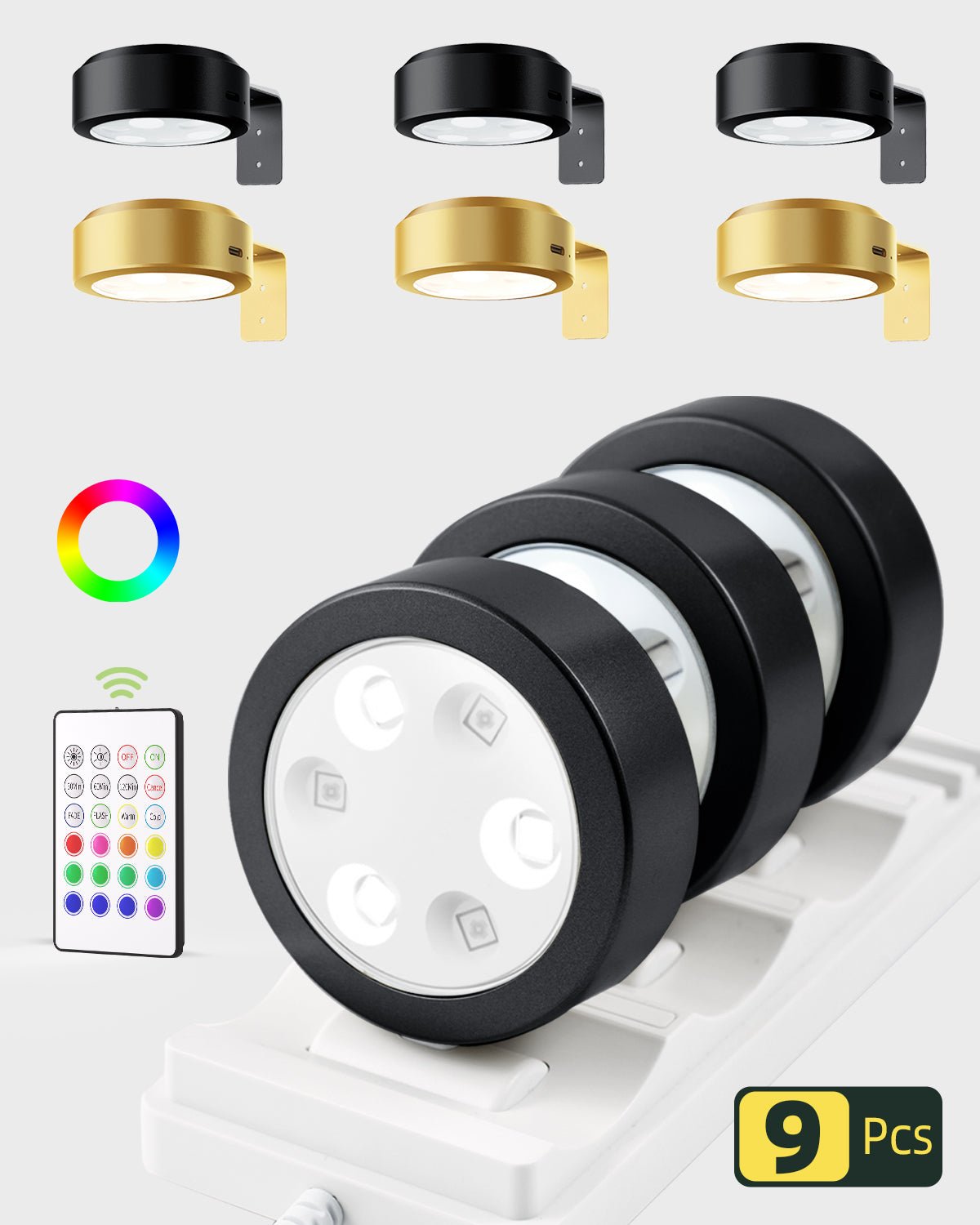 SPIRESHOP RGB Picture Lights for Wall with Charging Station