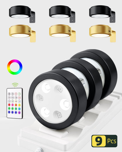 SPIRESHOP RGB Picture Lights for Wall with Charging Station