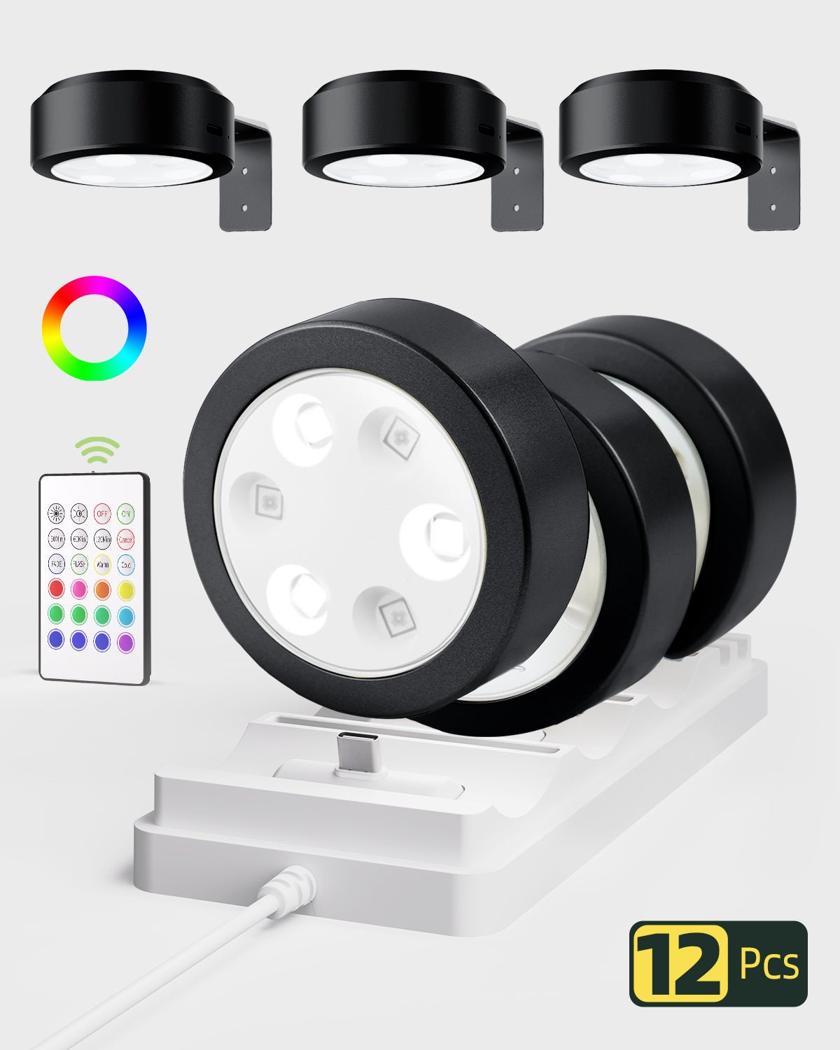 SPIRESHOP RGB Picture Lights for Wall with Charging Station