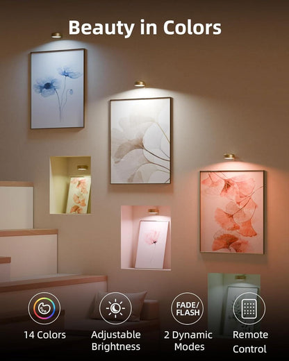 SPIRESHOP RGB Picture Lights for Wall with Charging Station