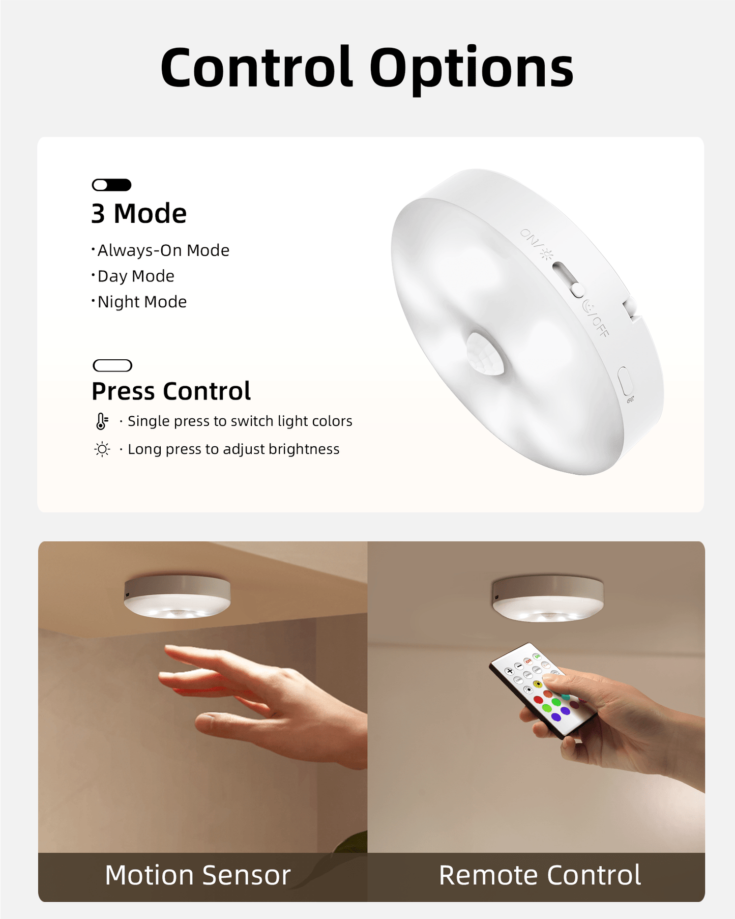 SPIRESHOP Under Cabinet Lighting with Charging Station,1000mAh Rechargeable Puck Lights